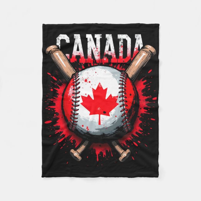 Canada Sell Maple Leaf  Fleece Blanket (Front)