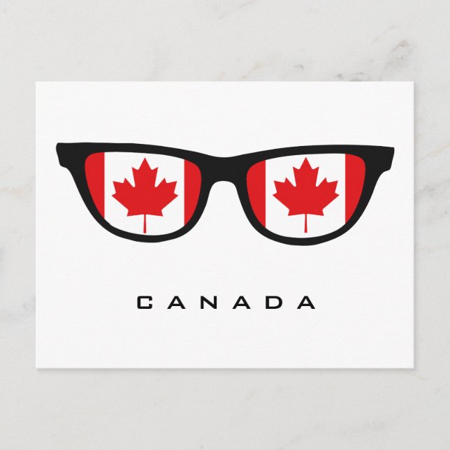 Canada Shades custom text & colour postcard (Front)