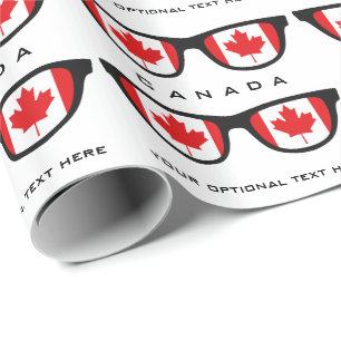 Canada Shades custom text & colour wrapping paper