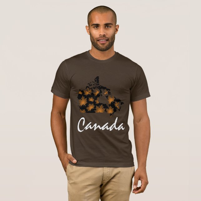 Canada shirt brown maple leaf shirt (Front Full)