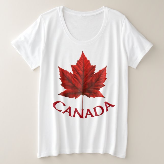 Canada Shirt Plus Size Maple Leaf Baseball Jersey (Design Front)