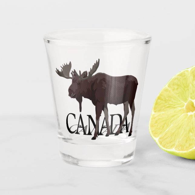Canada Shot Glasses Canada Moose Souvenir (Front)