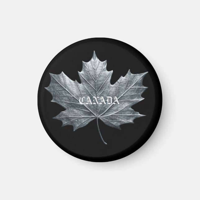 CANADA SILVER MAPLE LEAF MAGNET (Front)