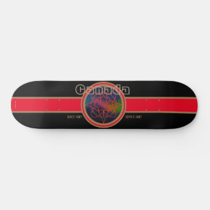 Canada Since 1867 Aurora (Black) Skateboard