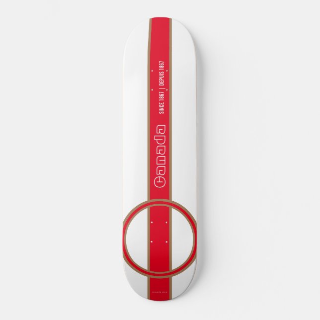 Canada Since 1867 Aurora White Skateboard (Front)