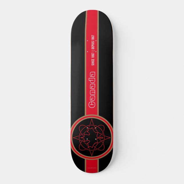 Canada Since 1867 Black Skateboard (Front)