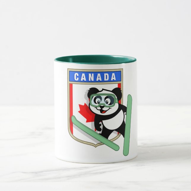 Canada Ski-jumping Panda Mug (Center)