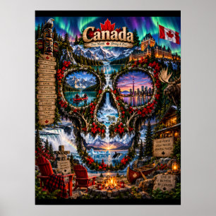 Canada Skull Art Print State of Mind