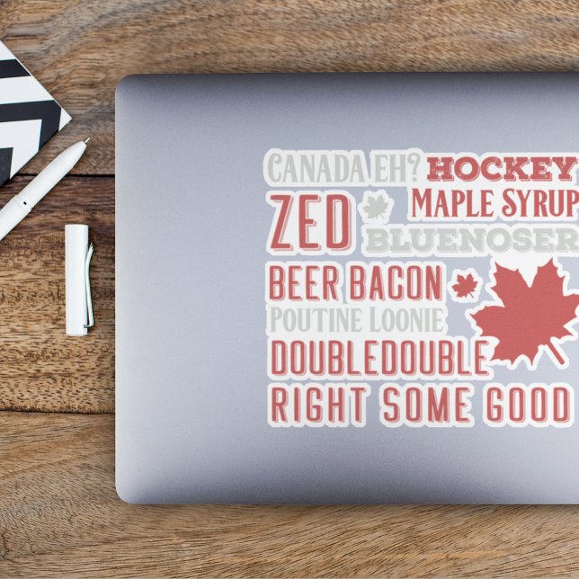 Canada Slang Subway Art  Car Vinyl Sticker (Canada's Best
shown as : laptop sticker)