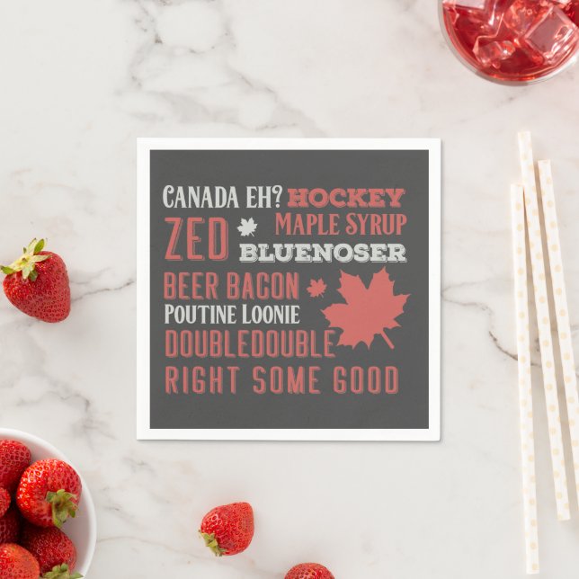 Canada Slang Subway Art Napkin (Insitu)