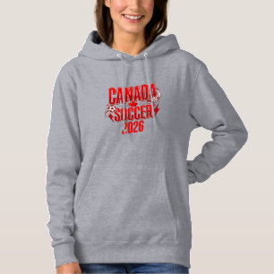 Canada Soccer 2026 Soccer Bold Country Typography  Hoodie