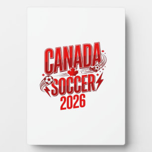 Canada Soccer 2026 Soccer Bold Country Typography Plaque