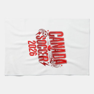 Canada Soccer 2026 Soccer Bold Country Typography  Tea Towel