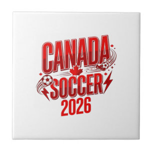 Canada Soccer 2026 Soccer Bold Country Typography  Tile