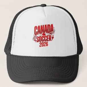 Canada Soccer 2026 Soccer Bold Country Typography  Trucker Hat