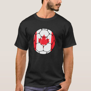 Canada Soccer Ball Flag Jersey Futbol Canadian Foo T-Shirt