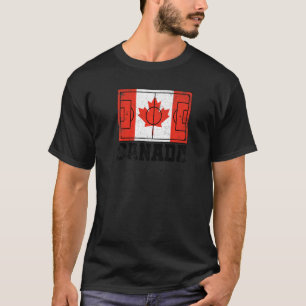 Canada Soccer Field Country Flag Canadian Pride   T-Shirt