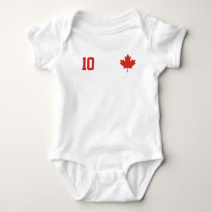 Canada Soccer/Football Custom Name & Number Baby Bodysuit