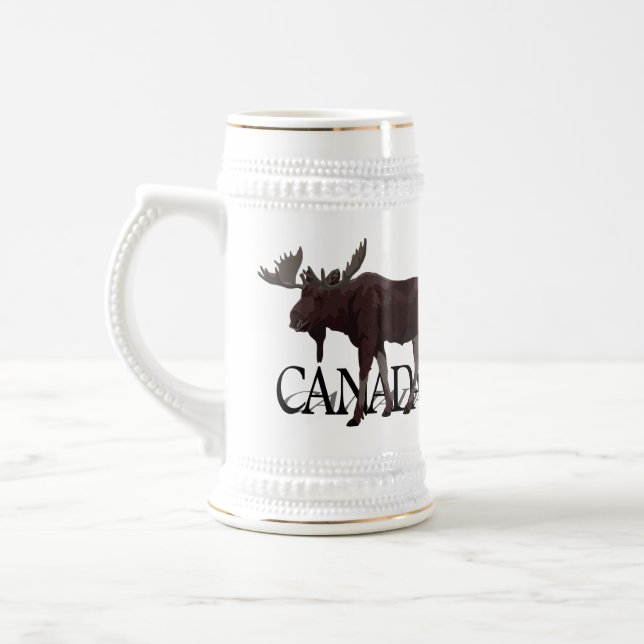 Canada Souvenir Beer Mug Canada Moose Beer Stein (Left)