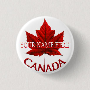 Canada Souvenir Buttons Canada Flag Maple Leaf Pin