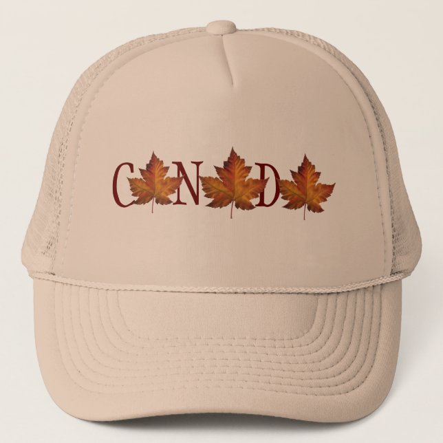 Canada Souvenir Cap Canada Maple Leaf Trucker Caps (Front)
