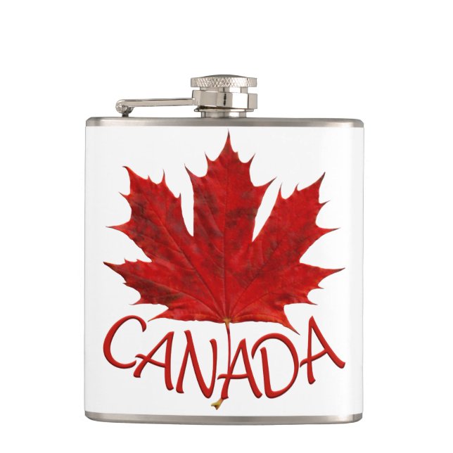 Canada Souvenir Flask Canada Flag Drink Flask Gift (Front)