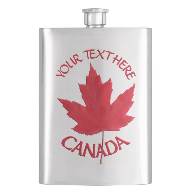 Canada Souvenir Flask Custom Canada Drink Flask (Front)