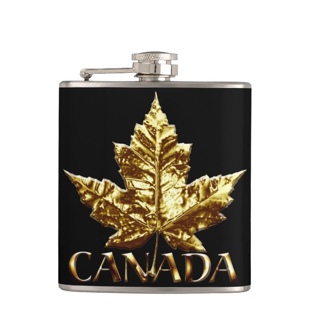 Canada Souvenir Flask Gold Medal Canada Flask (Front)