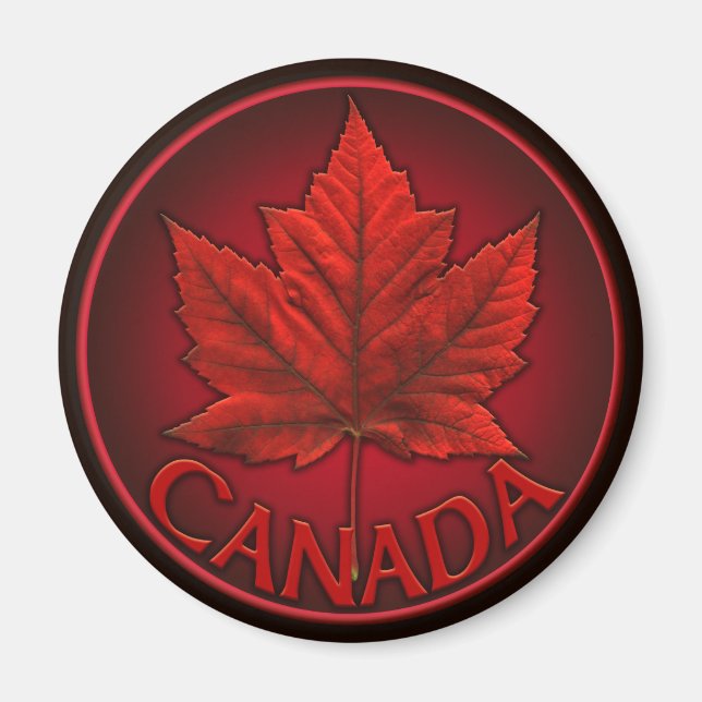 Canada Souvenir Fridge Magnet Canada Maple Leaf (Front)