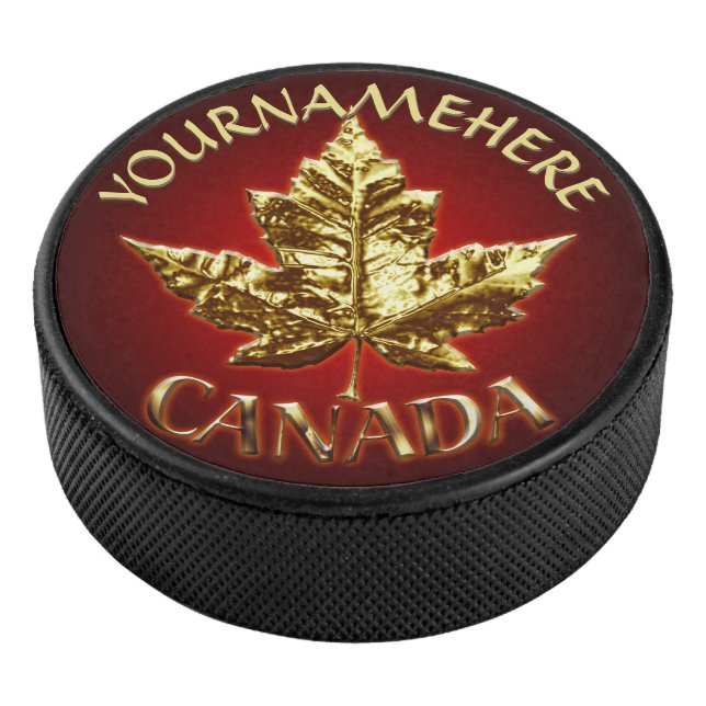 Canada Souvenir Hockey Puck Gold Medal Puck (3/4)