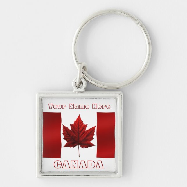Canada Souvenir Key Chain Canada Flag Key Chain (Front)