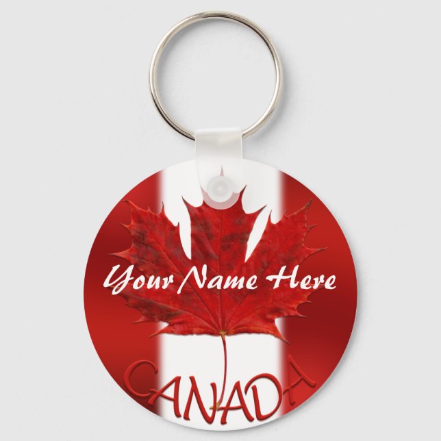 Canada Souvenir Key Chain Personalised Canada Gift (Front)