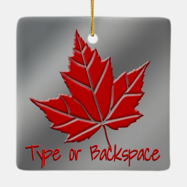 Canada Souvenir Ornament Personalised Canada Gift (Back)