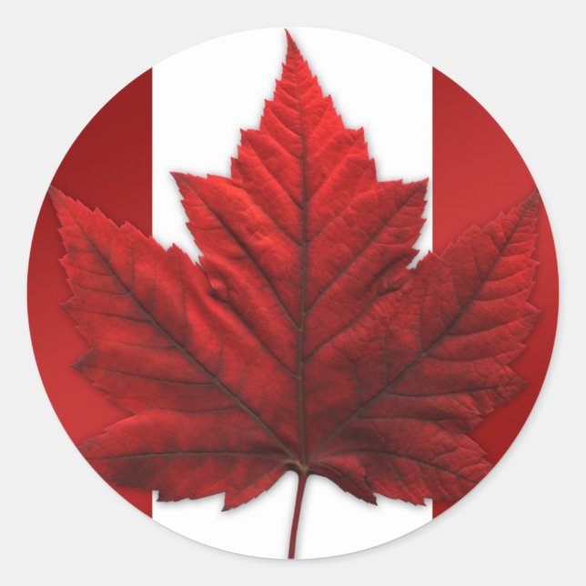 Canada Souvenir Stickers Red Maple Leaf Stickers (Front)