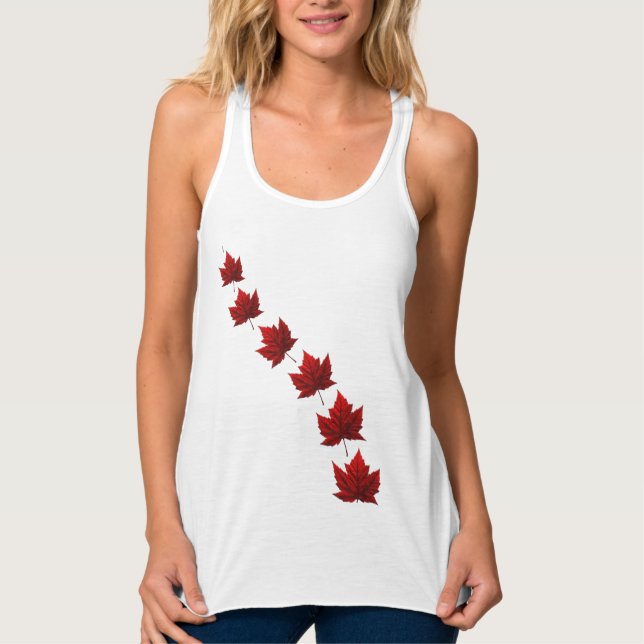 Canada Souvenir Tank Top Canada Maple Leaf Tops (Front)
