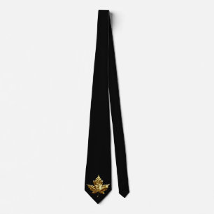 Canada Souvenir Tie Gold Medal Canada Flag Tie
