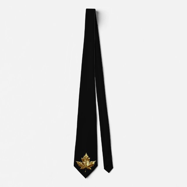 Canada Souvenir Tie Gold Medal Canada Flag Tie (Front)