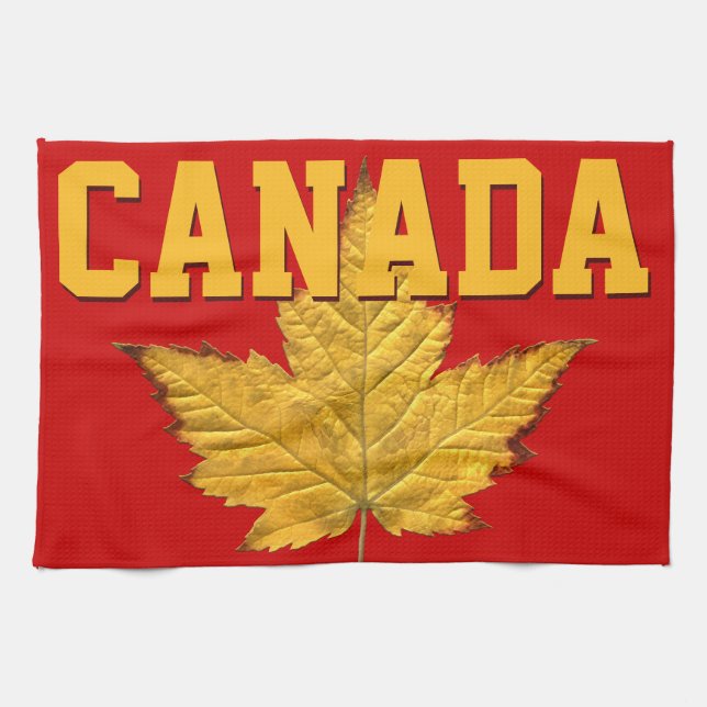 Canada Souvenir Towel Varsity Canada Tea Towel (Horizontal)