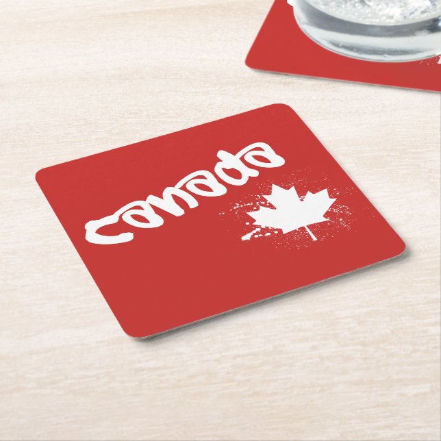 Canada Square Paper Coaster (Angled)