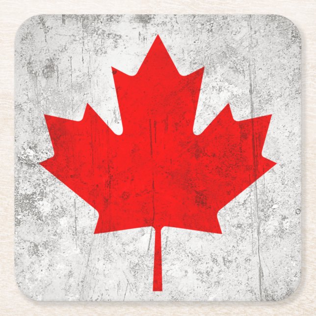 Canada Square Paper Coaster (Front)