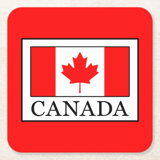 Canada Square Paper Coaster (Front)