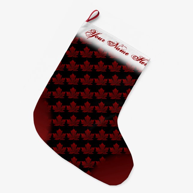 Canada Stocking Canada Christmas Stocking Custom (Front (Hanging))
