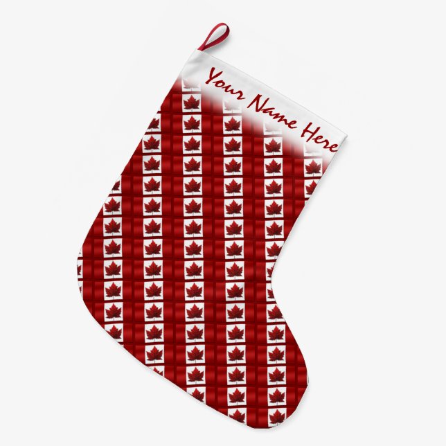 Canada Stocking Canada Flag Christmas Stocking (Front (Hanging))