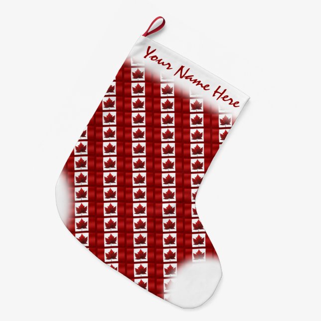 Canada Stocking Canada Flag Christmas Stocking (Front (Hanging))