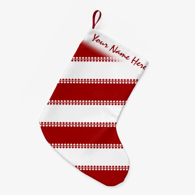 Canada Stocking Canada Maple Leaf Christmas Sock (Front (Hanging))