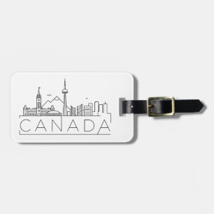 Canada Stylised Skyline Luggage Tag