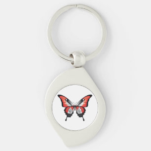 Canada Swallowtail Butterfly Flag Sticker Key Ring