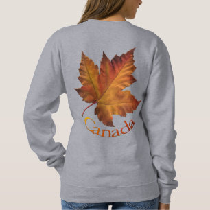 Canada Sweatshirt Gold Maple Leaf Women's Shirt
