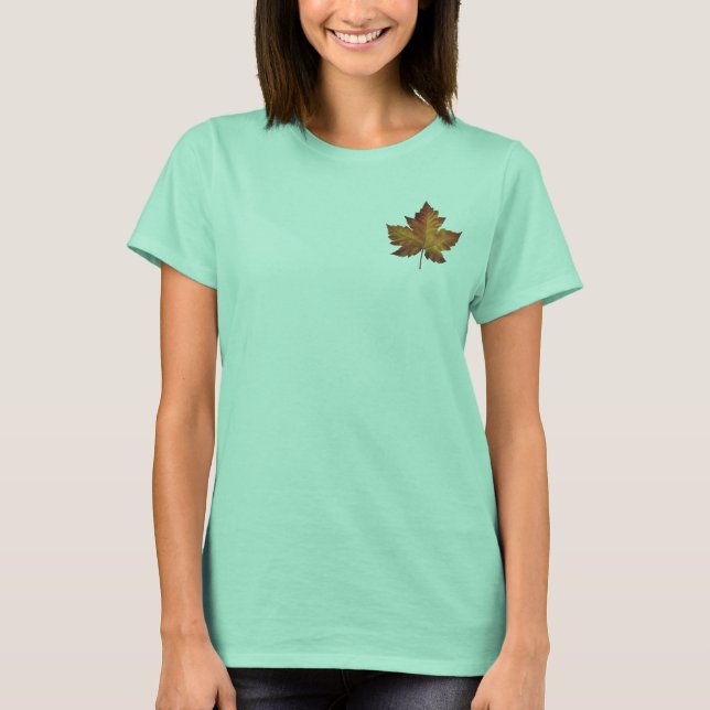 Canada Sweatshirt Gold Maple Leaf Women's Shirt (Front)