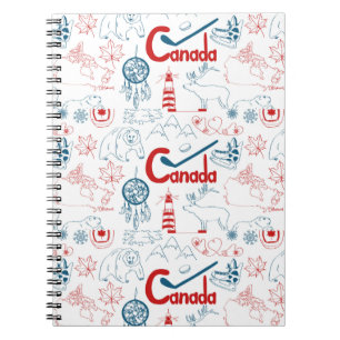 Canada   Symbols Pattern Spiral Notebook